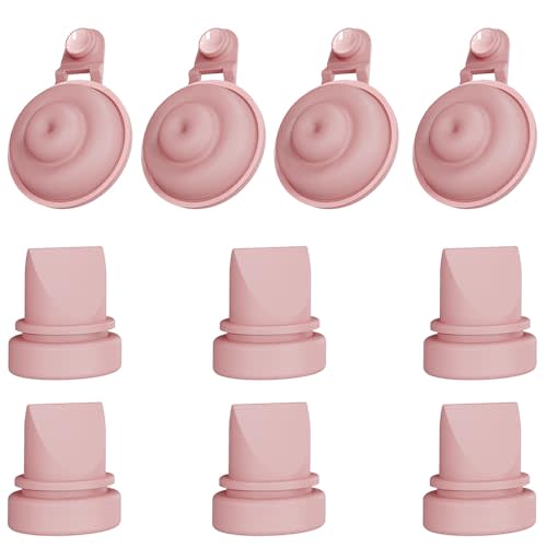6pcs Duckbill Valves and 4pcs Silicone Diaphragms Compatible with Momcozy M9, Replace for Momcozy Breastfeeding Parts, M9 Replacement Accessories, Mom Cozy Pump Valves Diaphragms
