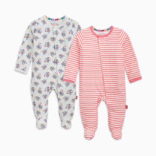 Magnetic Me Cloudstretch Magnetic Footie (2-Pack) - Butterfly Multi, 0-3 M