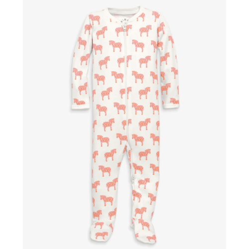 Baby organic animal friends zip footie | Primary.com
