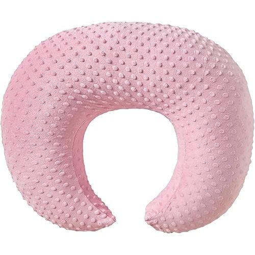ESEN Plus Size Baby Nursing Pillow and Body Positioner for Breast Feeding and Bottle Feeding, Ultra Soft Baby Breastfeeding Pillows with Removable Nursing Pillow Cover for Mom and Baby (Pink)