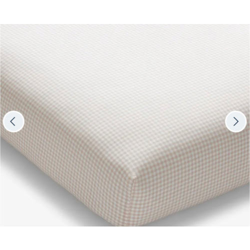 Ditsy Gingham Classic Cool Organic Cotton Percale Fitted Crib Sheet