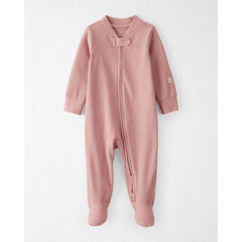 (6mo) Baby Organic Cotton Sleep & Play Pajamas in Pink - Little Planet | Dusty Rose
