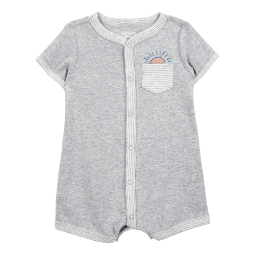 Baby Short-Sleeve Romper - Gray - Carter's | Carter's