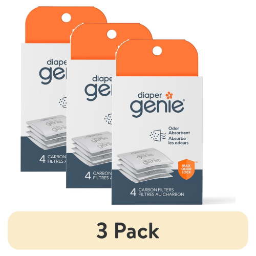 (3 pack) Diaper Genie Diaper Pail Carbon Filters, 4 Count, Infant