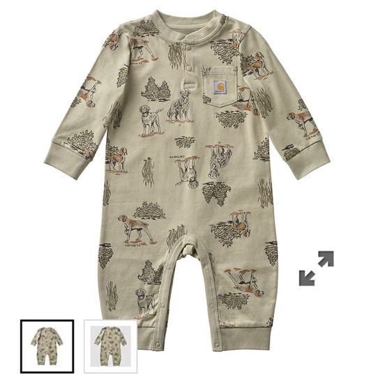 Boys' Long Sleeve Dog Print Coverall (Baby) | Carhartt