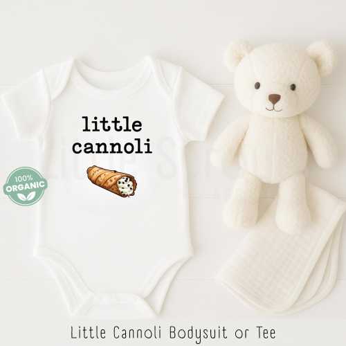 Little Cannoli Onesie®, Cannoli Onesie®, Italian Baby Onesie®, ORGANIC Options Available