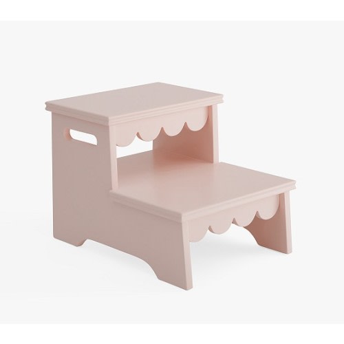 Scallop Double Step Stool for Bathroom