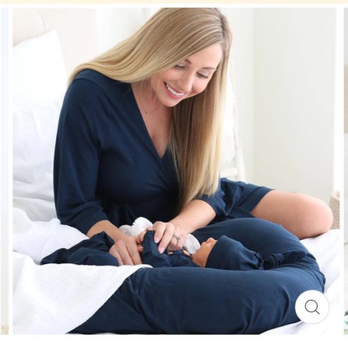 Bamboo Knit Maternity Robe | Solids