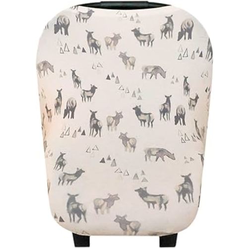 Copper Pearl Multi-Use Cover: Car Seat Covers, Nursing Cover, and Stroller Cover for Sun - Stretchy Fabric, All-Season Use, Stylish Designs, Easy Access for Moms - Cody