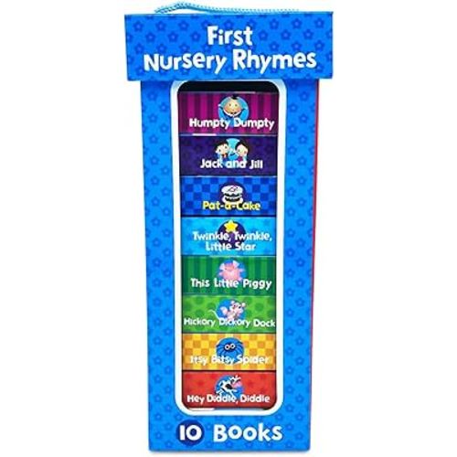 First Nursery Rhymes Tower Book - Kids Books Boxed Collection - Childrens Books, Toddler Books Set of 10