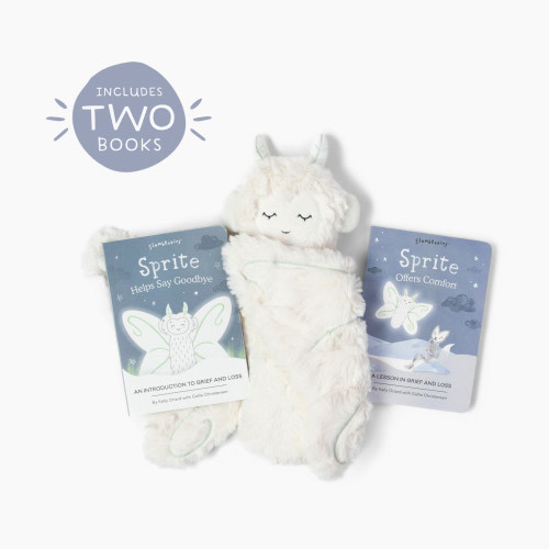 Slumberkins, Inc. Plush Snuggler & Book Bundle - Sprite's Grief & Loss Ivory