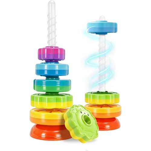 Spinning Stacking Toys for 1-3, Toddler Toy