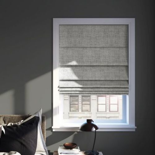 Sun Zero 100% Blackout Somerton Textured Cordless Roman Window Shade