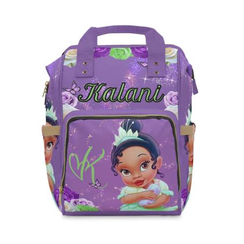 Custom Baby Princess Tiana (Kalani) Diaper Backpack