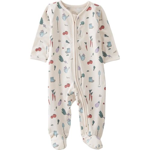 little planet by carter's unisex-baby Sleep and Play made with Organic Cotton, Veggie Garden Print, 3M
