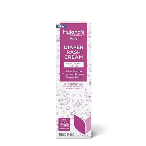 Hyland's Naturals Baby Diaper Rash Cream, Soothe, Treat & Prevent Diaper Rash, With Zinc Oxide, Organic Calendula, Aloe, & Chamomile, Safe & Gentle, Pediatrician Tested, 3 Oz. - 3 Ounce