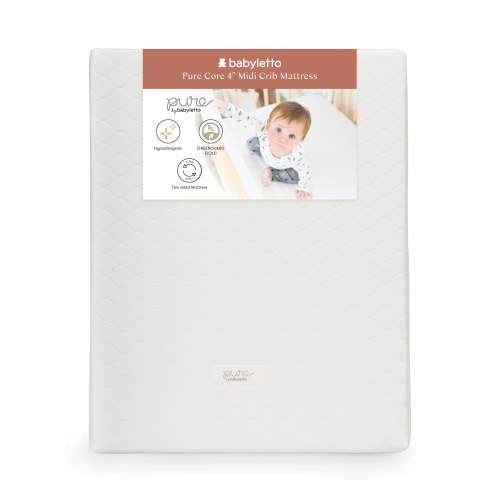 Pure Core Midi Crib Mattress w/ Hybrid Quilted Waterproof Cover (Lightweight)