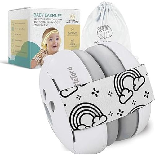 Amazon.com: LittleTora Baby Ear Muff - Noise Canceling Headphone for Infant Hearing Protection - Newborn Soundproof Airplane Flying Travel Essential (Rainbow) : Baby