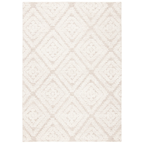 SAFAVIEH Micro-Loop Oraline Diamond Area Rug, Beige/Brown, 5' x 8'
