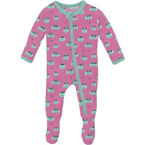 KicKee Print Footie with Zipper, Super Soft One-Piece Jammies, Seasonal Sleepwear for Babies and Kids, Spring 3 Collections