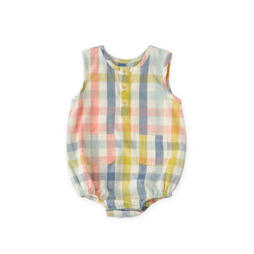 Pehr Checkmate Pocket One-Piece - Picnic, 0-3mos.