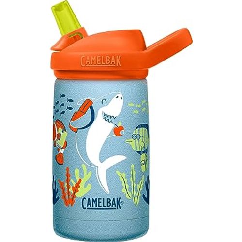 Ezra- CamelBak Eddy+ Kids Water Bottle with Straw, Insulated Stainless Steel - Leak-Proof When Closed