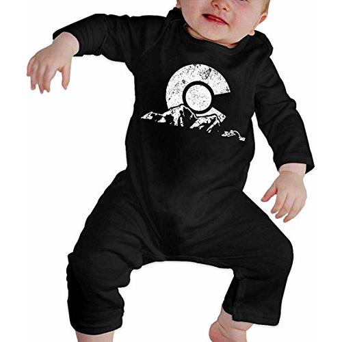 LittleHorn Colorado Mountain Baby Footed Romper Long Sleeve Bodysuit Jumpsuit Outfits