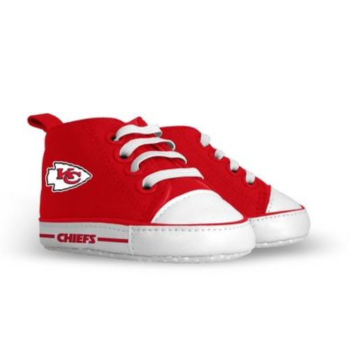 BabyFanatic Pre-Walkers High-Top Unisex Baby Shoes - NFL Kansas City Chiefs.