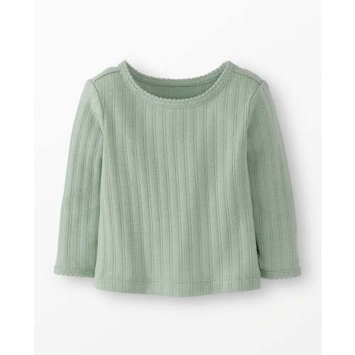 Baby Long Sleeve Slim Fit Pointelle T-Shirt | Hanna Andersson