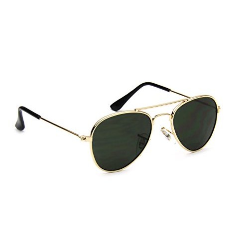 Baby Boy Girl Classic Aviator Style Retro Metal Sunglasses