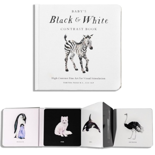 Baby's Black and White Contrast Book: High-Contrast Art for Visual Stimulation at Tummy Time (Tabitha Paige Children's Book Series)