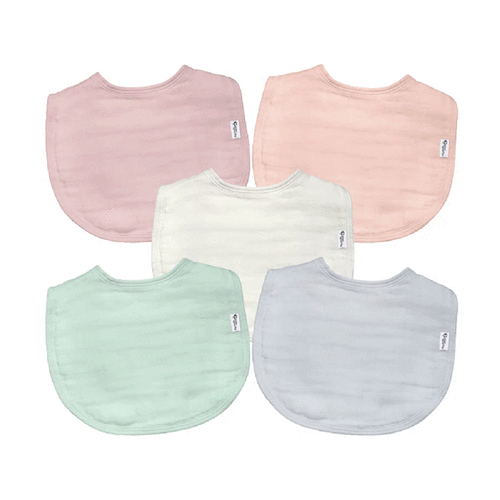 Organic Cotton Muslin Bibs (5 Pk)