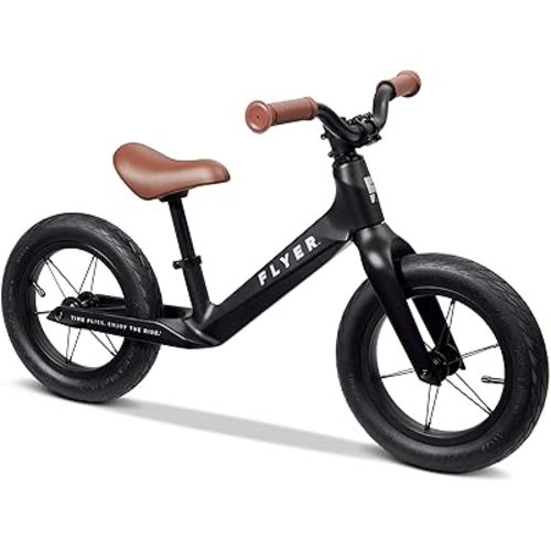 Flyer Ultra Lite Balance Bike, Radio Flyer Balance Bike, Black Toddler Balance Bike for Ages 1.5-5