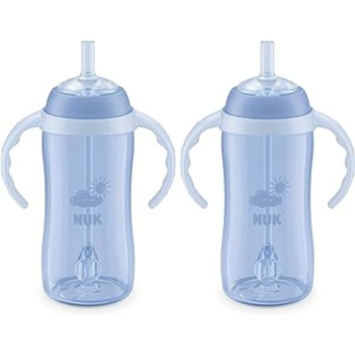 NUK Learner Straw Cup, 10oz - Toddler Cup with Soft Straw for Easy Drinking, Suitable for Ages 8 Months and Up