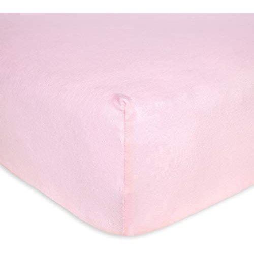 Burt's Bees Baby - Solid Fitted Crib Sheet, 100% Organic Crib Sheet for Standard Crib and Toddler Mattresses (Blossom) , 52x28x8 Inch (Pack of 1)