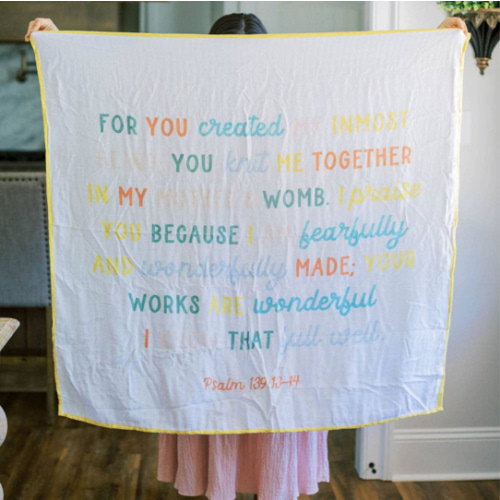 Psalm 139 Muslin Baby Blanket | littlelightcollective