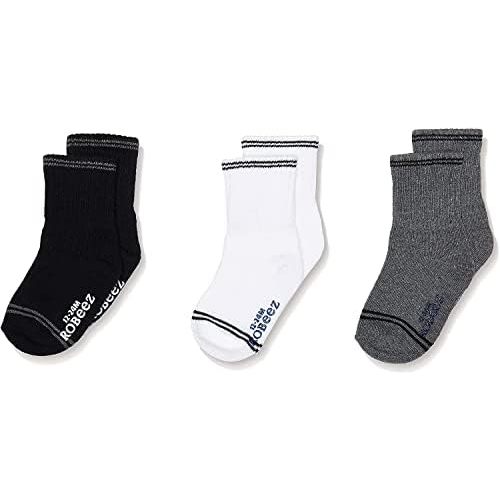 Robeez Boy's Baby, Infant, Toddler Soft Cotton Non-Slip Socks/Kickproof Seamless Design (3 Pack)