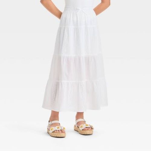 Girls' Tiered Maxi Skirt - art class™ White XL