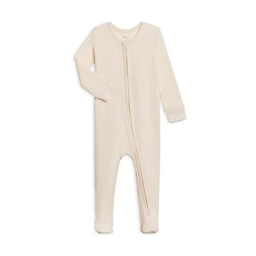 Colored Organics Baby Zip-Up Footed Sleeper with 2-Way Zipper - Newborn Organic Cotton Pajamas