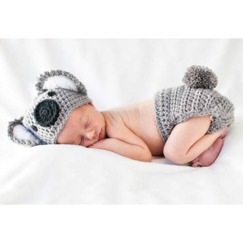 Baby Koala Bear Hat and Diaper Cover Baby Photo Prop Baby - Etsy