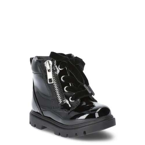Wonder Nation Infant Girls' Patent Combat Boots