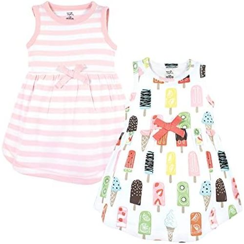 Touched by Nature Girls' One Size Organic Cotton Short Long-Sleeve Dresses