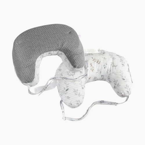 Best Latch Nursing Pillow - Gray Pennydot Leaf Stripe
