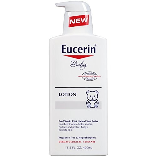 Eucerin Baby Body Lotion, Fragrance Free Baby Lotion, 13.5 Fl Oz Pump Bottle