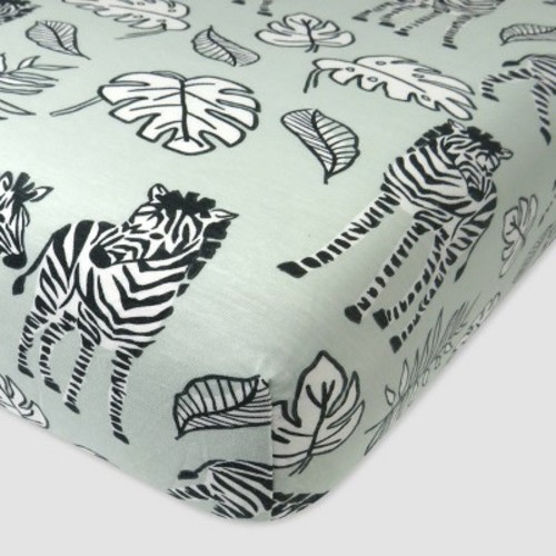Honest Baby Organic Cotton Fitted Crib Sheet - Baby Zebra