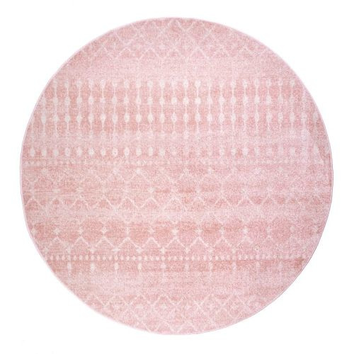 nuLOOM Moroccan Blythe Area Rug, Color: Pink, Size: round 4'