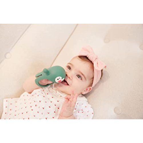 Bear Silicone Baby Teether Toy With Pp Case For Infants 3+ - Temu