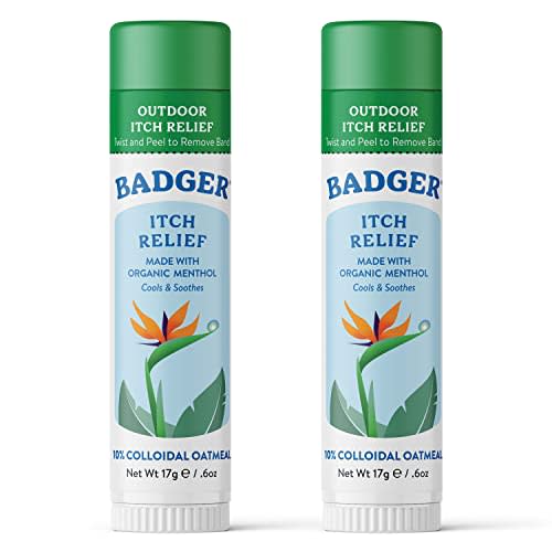 Badger Mosquito Bite Itch Relief, Organic Afterbite Insect Bite Treatment, Anti Itch Cream, Bug Bite Relief, Easy to Carry Travel Stick, 0.6 oz (2 Pack)