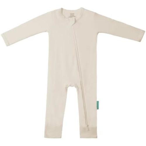 Baby Long Sleeve Romper Jumpsuit, Premium Soft Rayon One Piece Pajamas Boy Girl 2-Way Zipper Coverall Sleeper