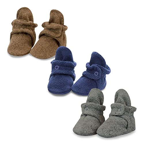 Zutano Unisex Fleece Baby Booties with Organic Cotton Lining, Newborn Essentials